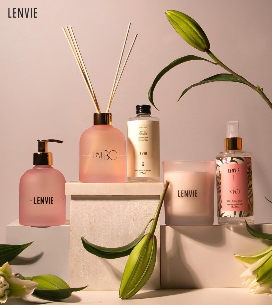 Água Perfumada Splash Lotus Garden 250ml | Lenvie + PatBO