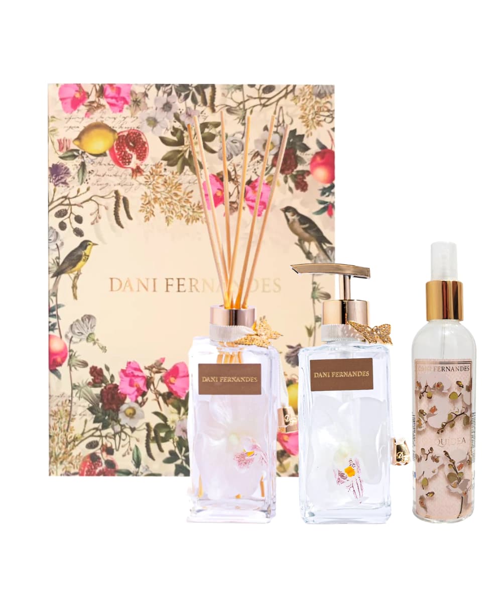 Difusor + Sabonete + Home Spray Orquídea com Embalagem de Presente | Dani Fernandes